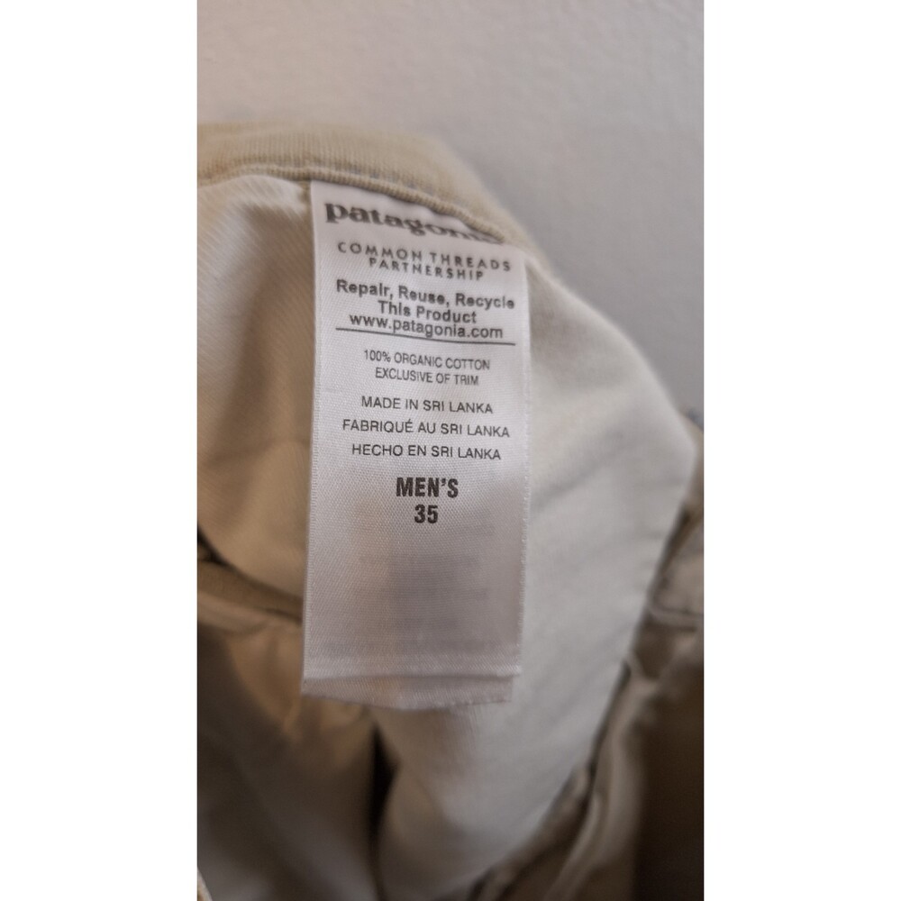 Patagonia Quandary Mens Pants 35x 31 Khaki Organic Cotton Outdoor Hiking Work - Picture 5 of 6